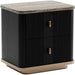 Rhythm Small Nightstand by Caracole. Made from stone in a modern style.