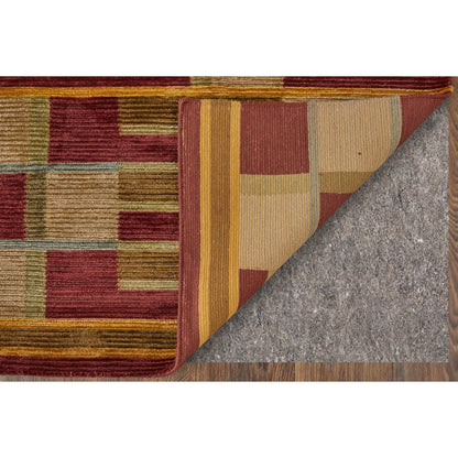 Keystone - 7174F by Feizy in red, gold. Made from wool, viscose in a unique style.