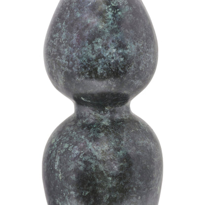 Luganzo Bronze Vase by Currey and Company in jade green, gold. Made from bronze in a modern style.