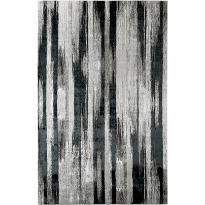 Micah Rug - 3338F by Feizy in black, silver, gray. Made from polyester, polypropylene in a unique style.