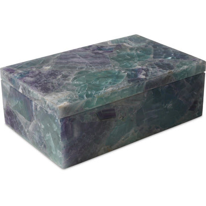 Fluorite Box by Currey and Company in natural. Made from fluorite in a modern style.