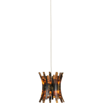 Alsop 1-Light Multi-Drop Pendant by Currey and Company in brown, black, silver. Made from composite in a modern style.