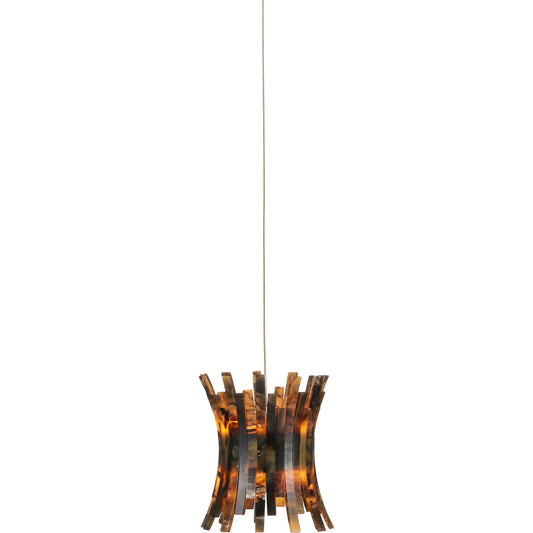 Alsop 1-Light Multi-Drop Pendant by Currey and Company in brown, black, silver. Made from composite in a modern style.