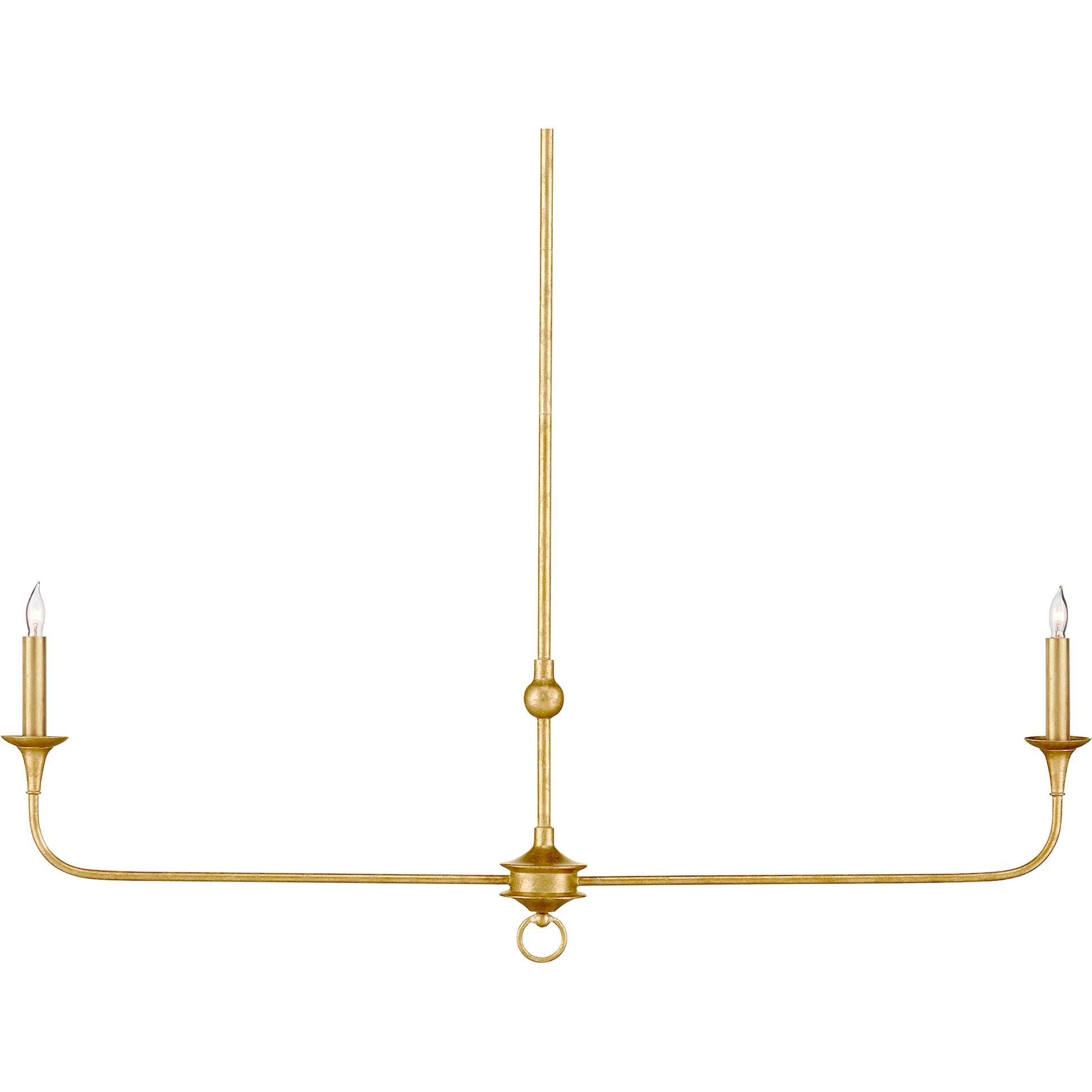 Nottaway Linear Chandelier by Currey and Company. Made from wrought iron in a traditional style.