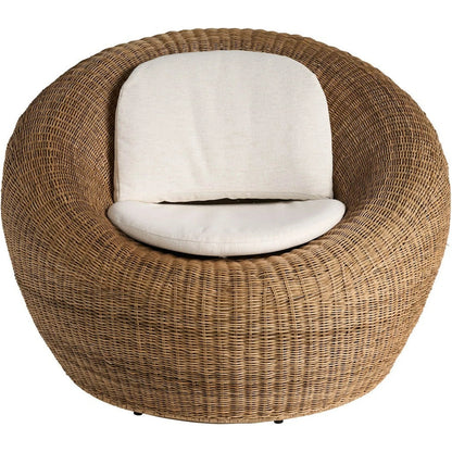 Oasis Sea Pod Swivel Chair by Universal Furniture in nomad snow. Made from 92% polyester, 8% linen in a rustic style.