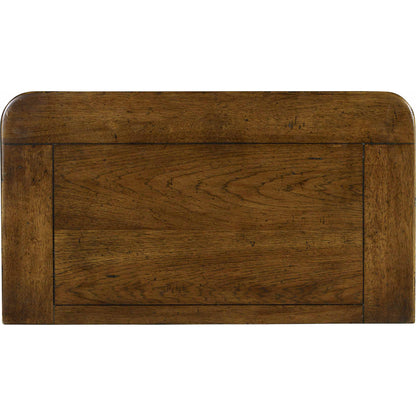 Archivist Nightstand by Hooker Furniture in pecan. Made from pecky pecan veneers, felt in a traditional style.