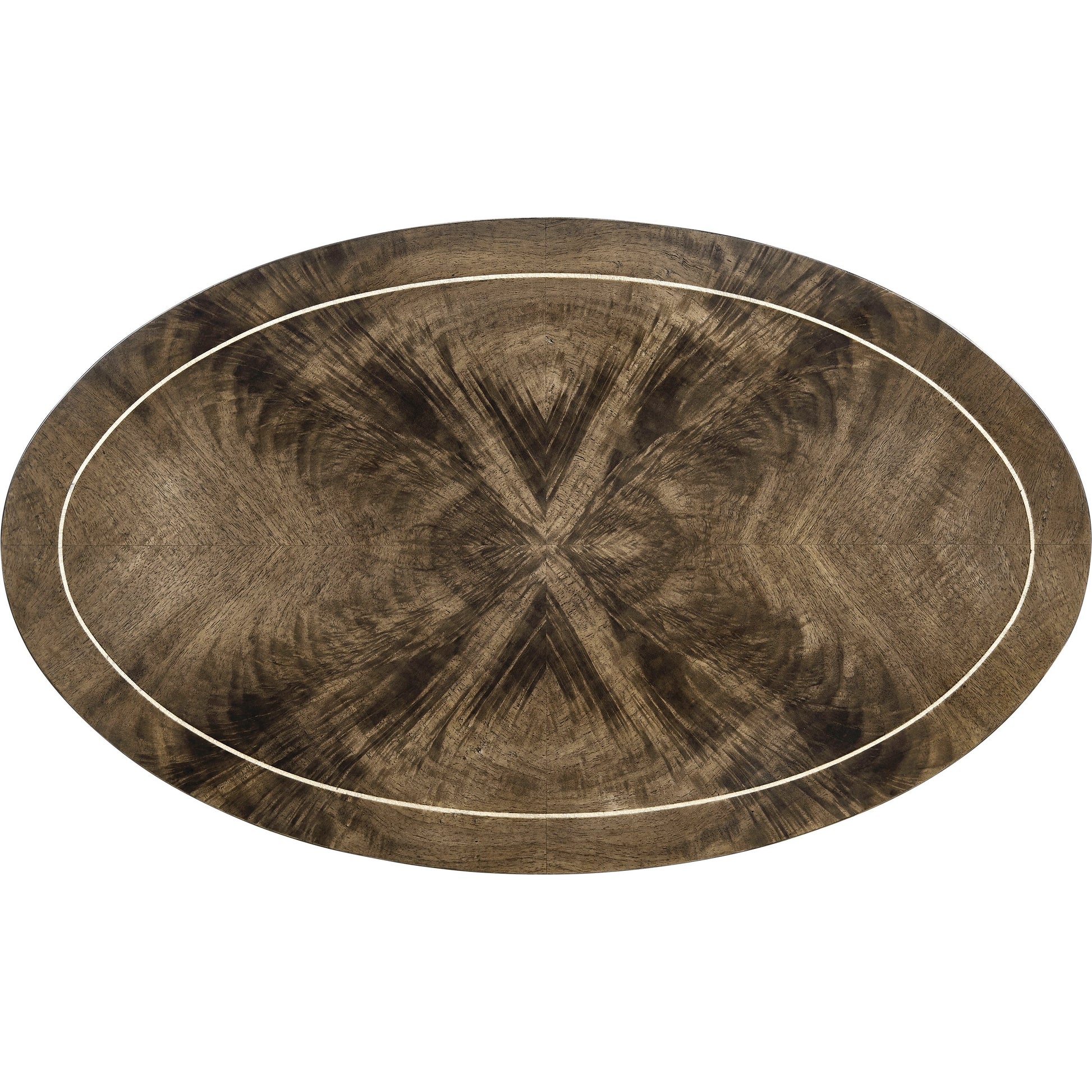 Sherwood Oak Mahogany Oval Lamp Table by Jonathan Charles in brown and light antique mahogany. Made from acacia in a traditional style.