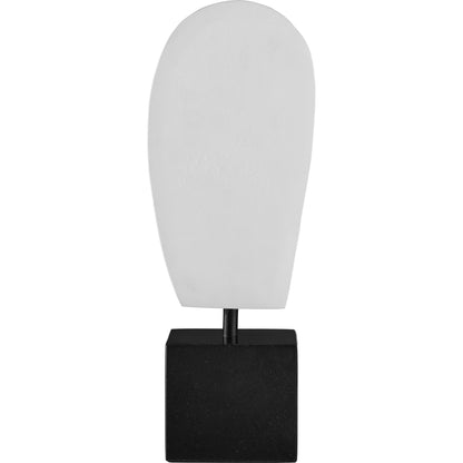 Colette Objet by Currey and Company in white, black. Made from cast aluminum, stone in a modern style.