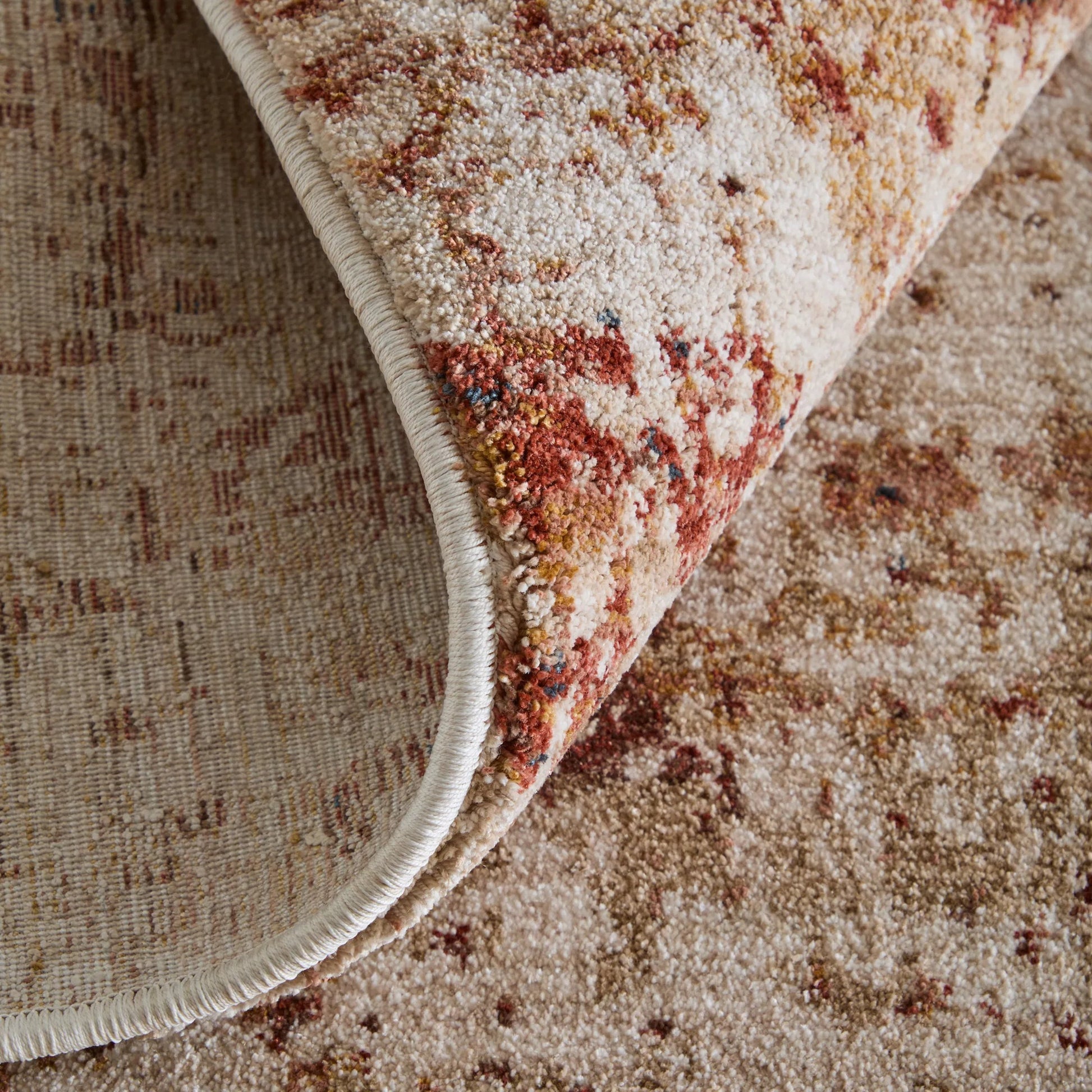 Pearson PRS39UEF Rug by Feizy in ivory, red, tan. Made from polyester in a unique style.