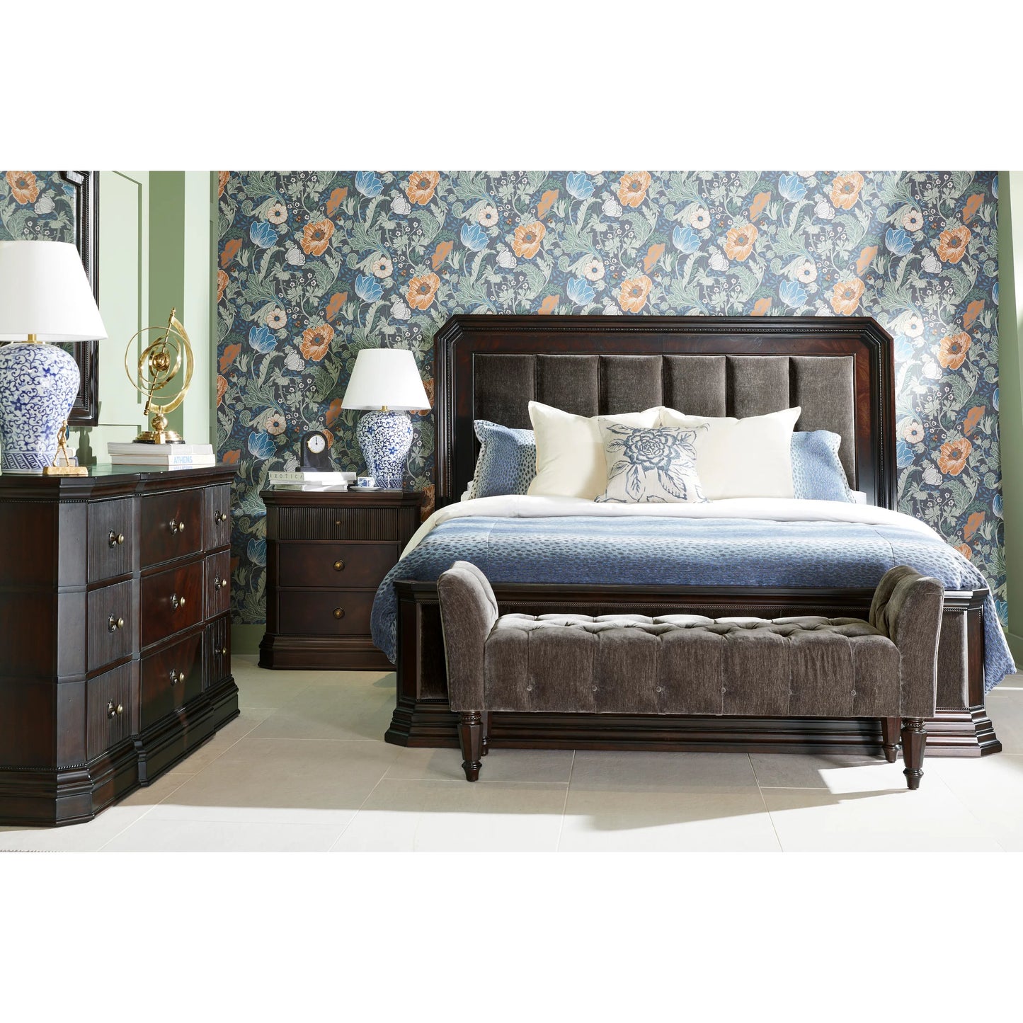 000 SI-2334466 | Lifestyle | Revival Nightstand by A.R.T. Furniture in brown and napa mahogany. Made from rubberwood solids, quarter mahogany veneer, resin, metal in a traditional style.