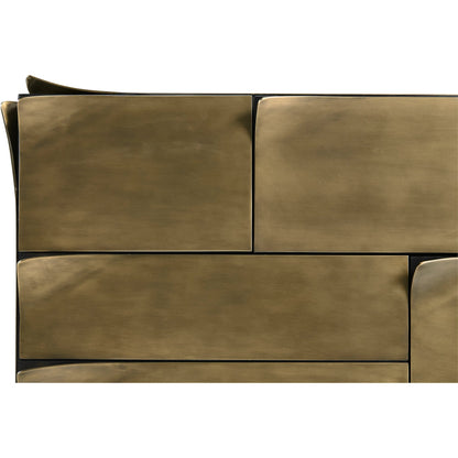 Hammersmith Drawer Chest by Jonathan Charles in gold and satin brass. Made from beech solids, brass in a unique style.