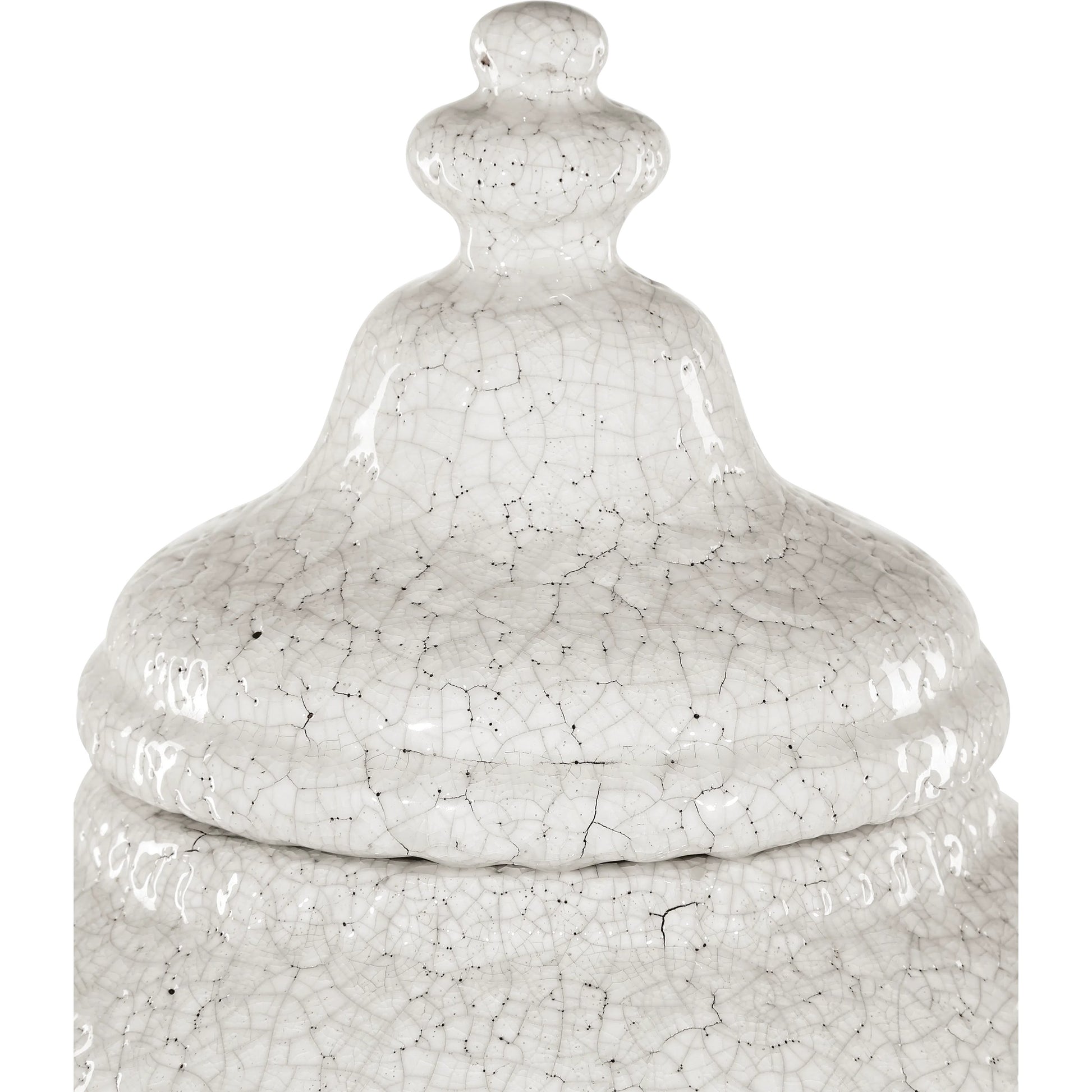 Virginal Jar by Currey and Company in antique white. Made from terracotta in a modern style.