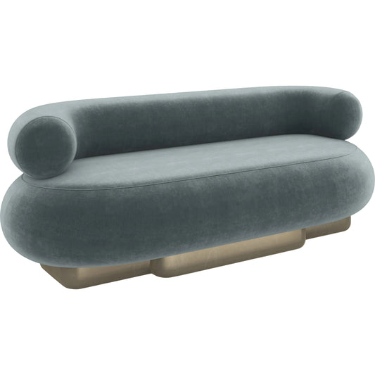 Lagoon Sofa by Caracole in peacock and oracle. Made from unique in a unique style.