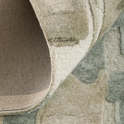 Kendall KDL8A59F Rug by Feizy in green, brown, ivory. Made from viscose, wool in a unique style.