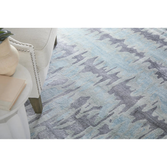 Dryden Transitional Rug - 8787F by Feizy in blue, green, gray. Made from viscose, wool in a unique style.