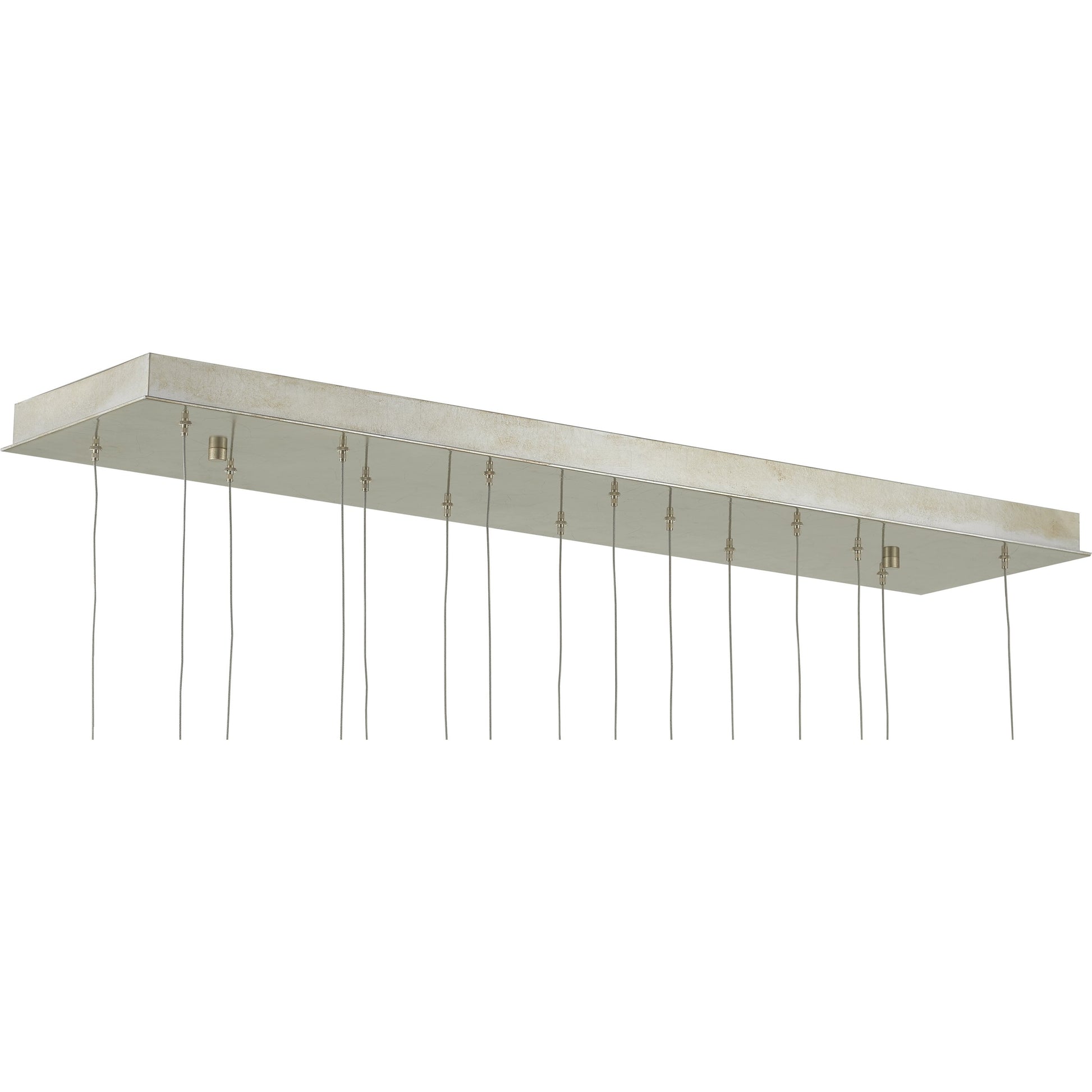Pepper Linear Pendant by Currey and Company in painted silver, nickel. Made from metal in a modern style.