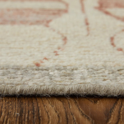 Kasbah Diamond Rug - KAS69G3F by Feizy in tan, gray, red. Made from wool in a unique style.
