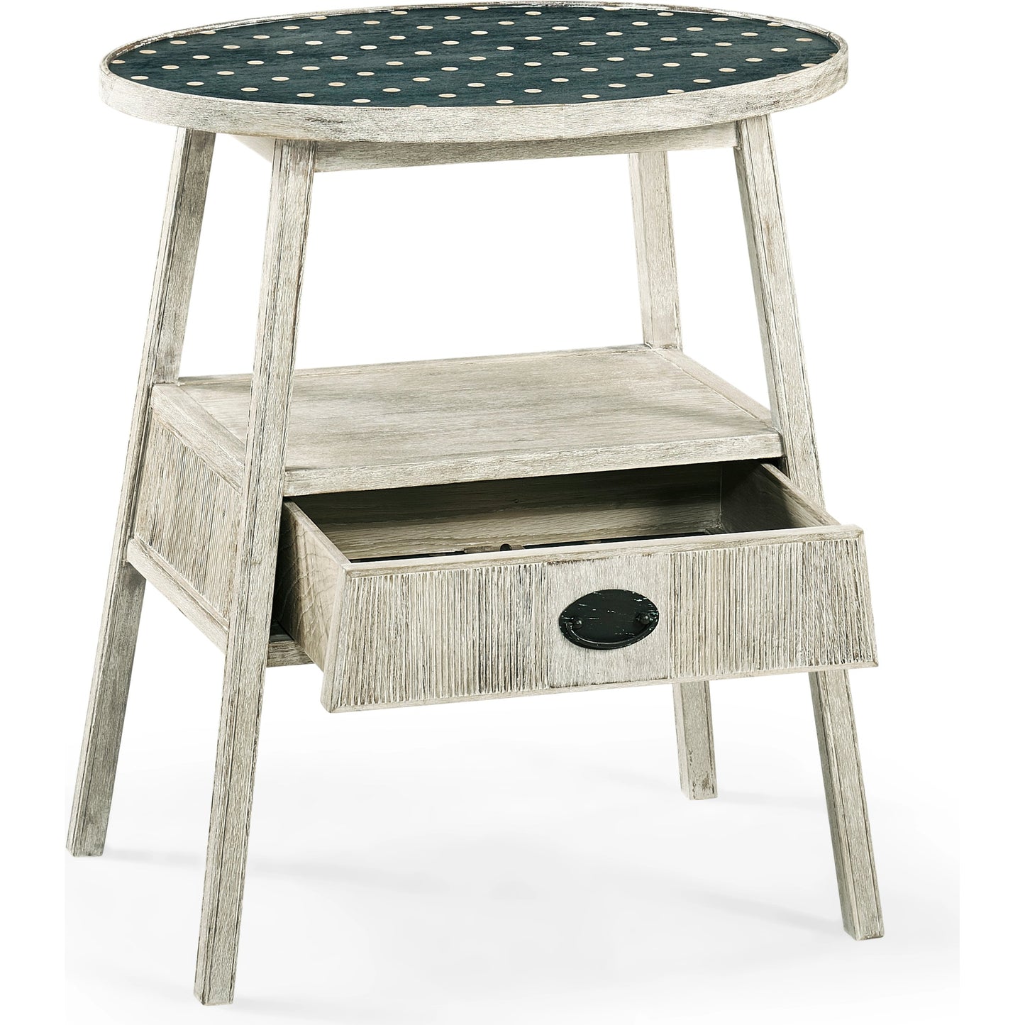 001 SR-846594 | Primary Silo | William Yeoward Bywater Washed Acacia Side Table by Jonathan Charles in white and washed acacia. Made from acacia in a cottage & farmhouse style.