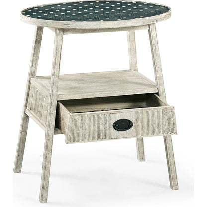 William Yeoward Bywater Washed Acacia Side Table by Jonathan Charles in white and washed acacia. Made from acacia in a cottage & farmhouse style.