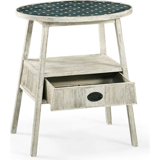 William Yeoward Bywater Washed Acacia Side Table by Jonathan Charles in white and washed acacia. Made from acacia in a cottage & farmhouse style.