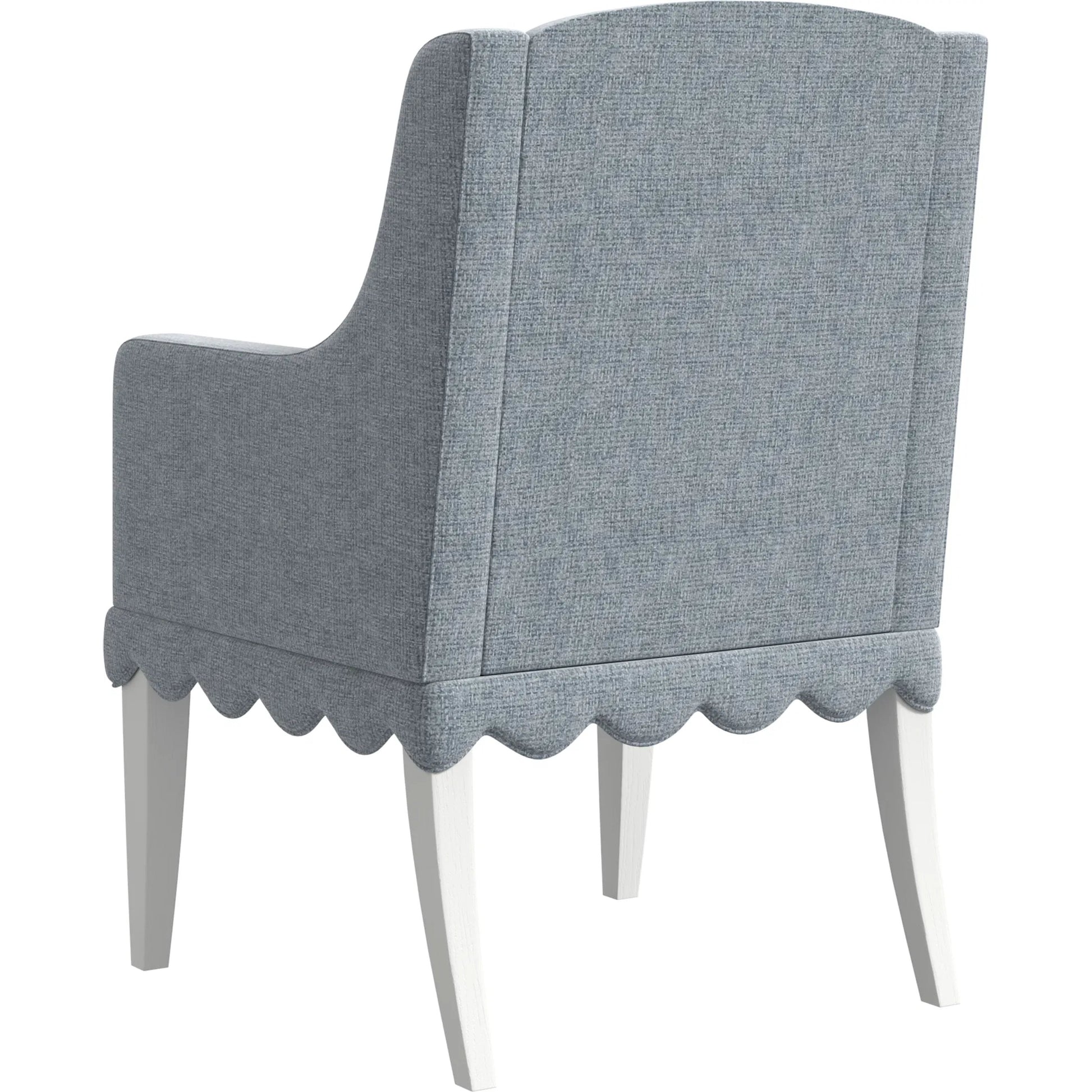 Haven Upholstered Hostess Chair (Set of 2) by A.R.T. Furniture in sea blue and warm white. Made from parawood solids, oak veneer in a transitional style.