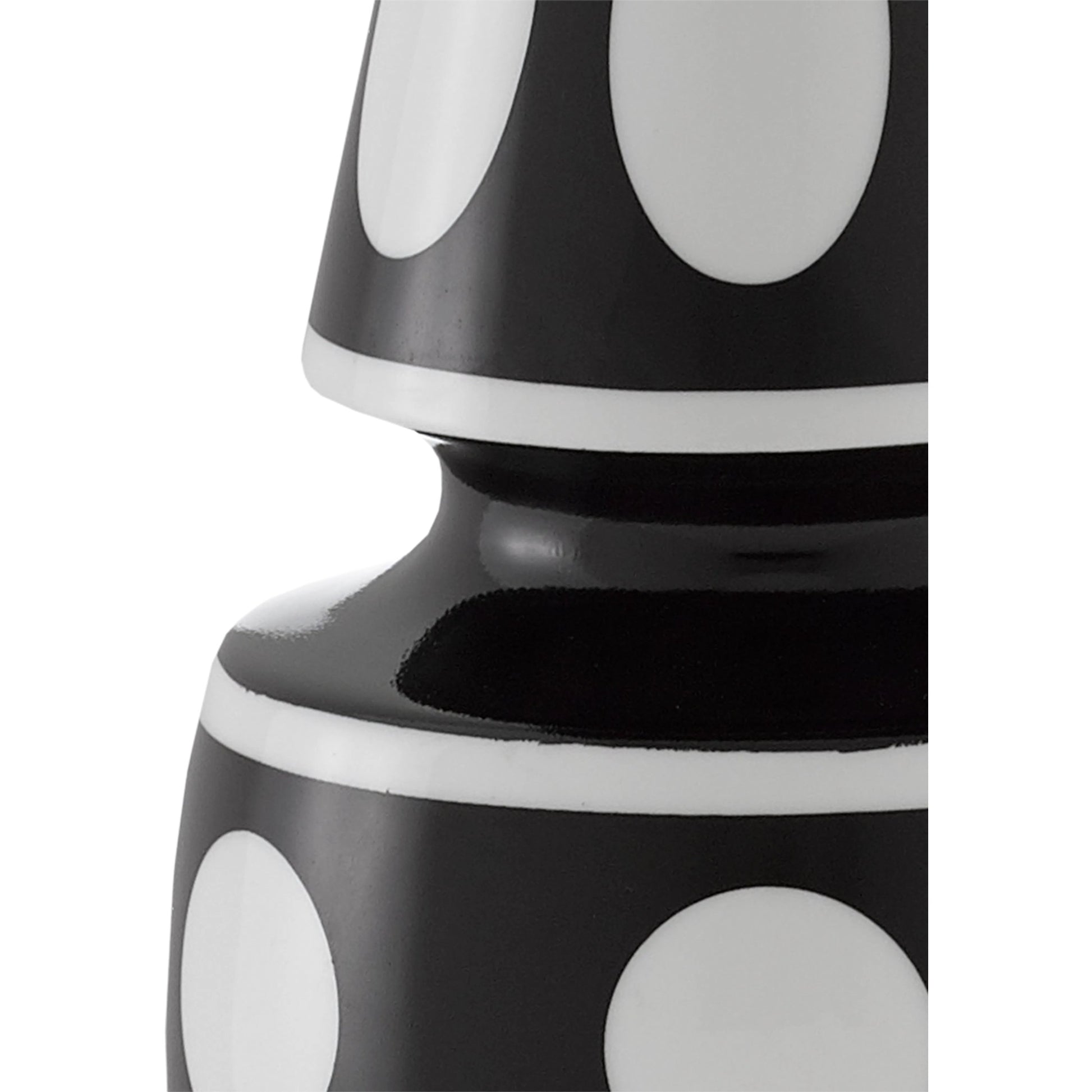 De Luca I Vase by Currey and Company in black, white. Made from porcelain in a modern style.