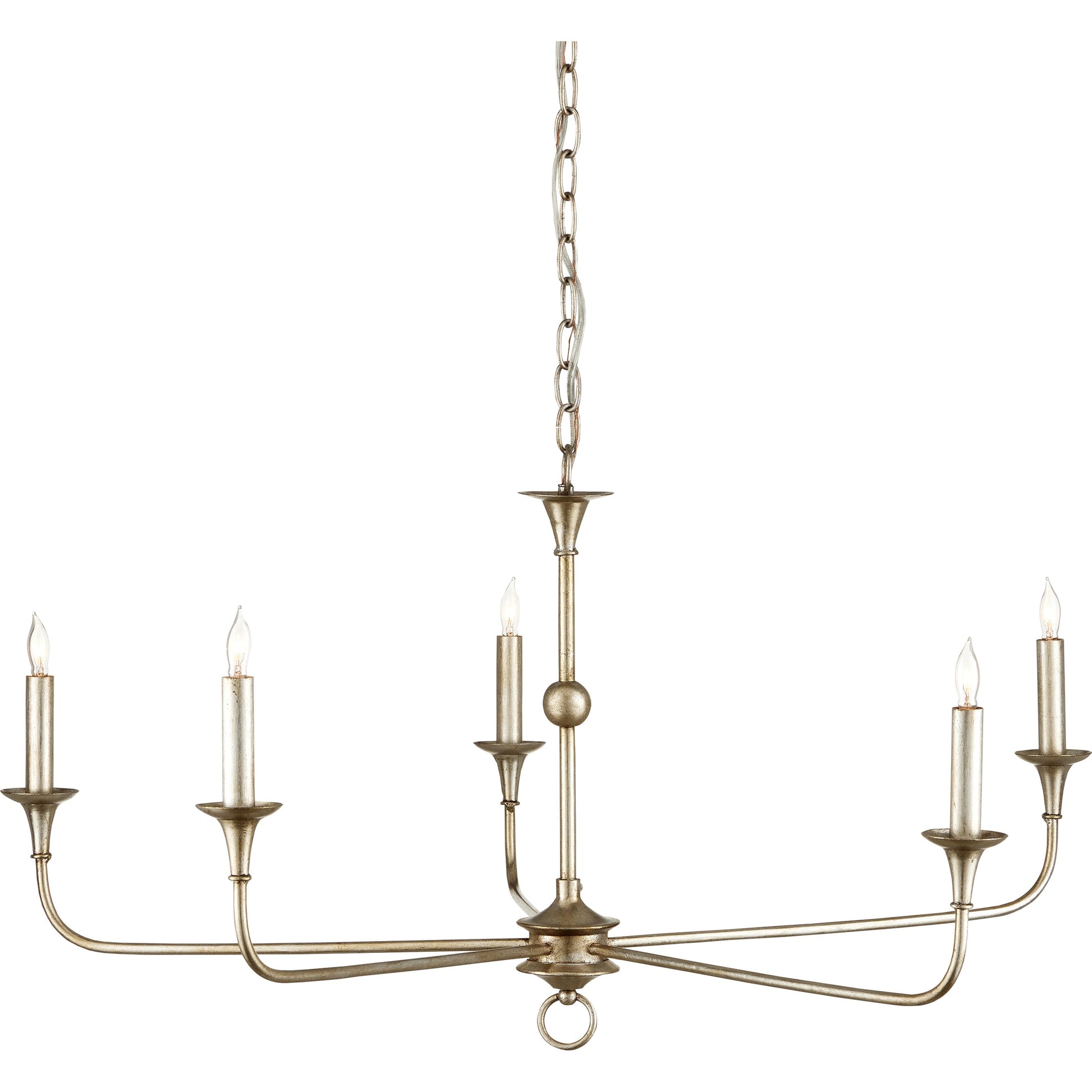 Nottaway Chandelier by Currey and Company. Made from wrought iron in a modern style.