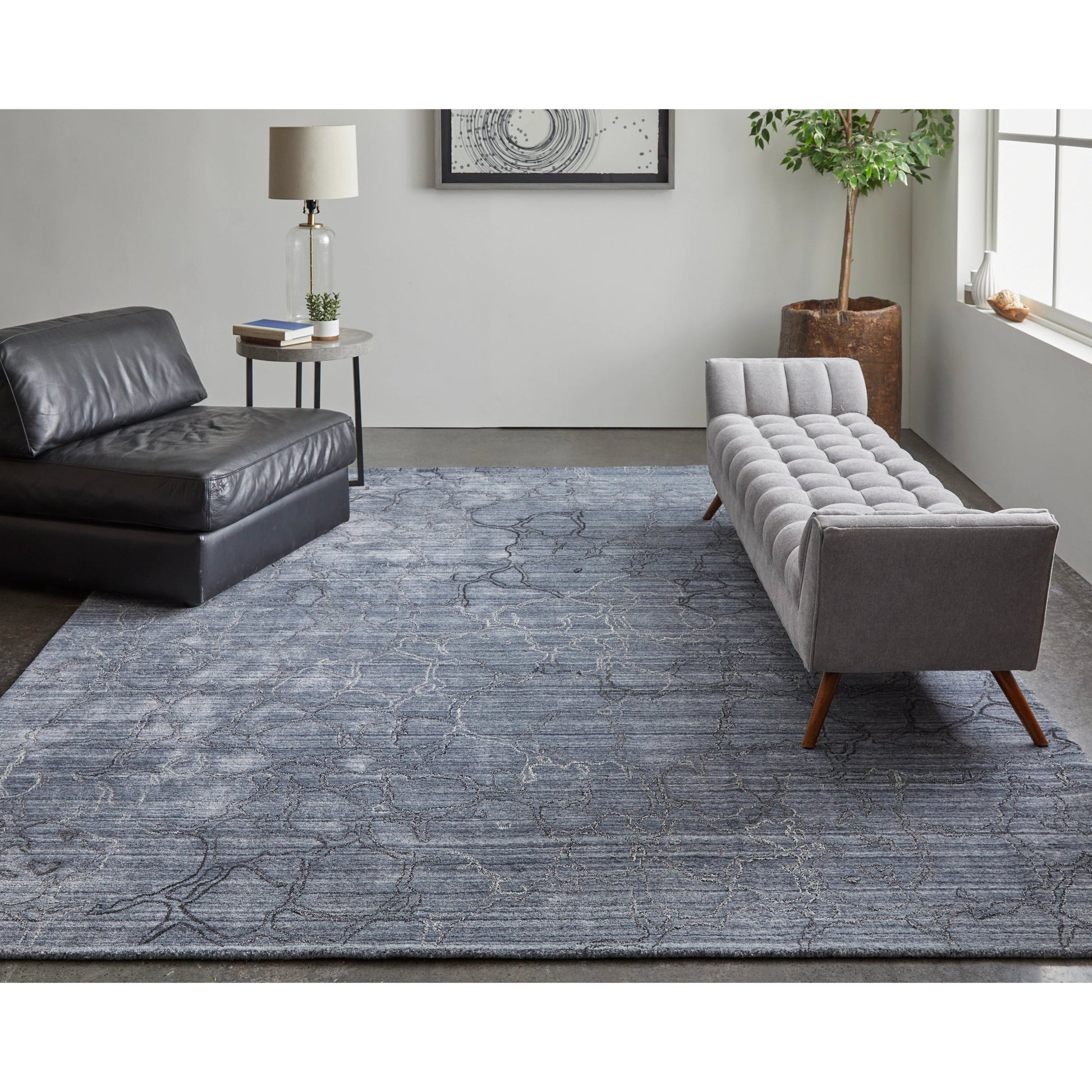 Whitton Rug - 8892F by Feizy in gray, blue. Made from viscose, wool in a unique style.
