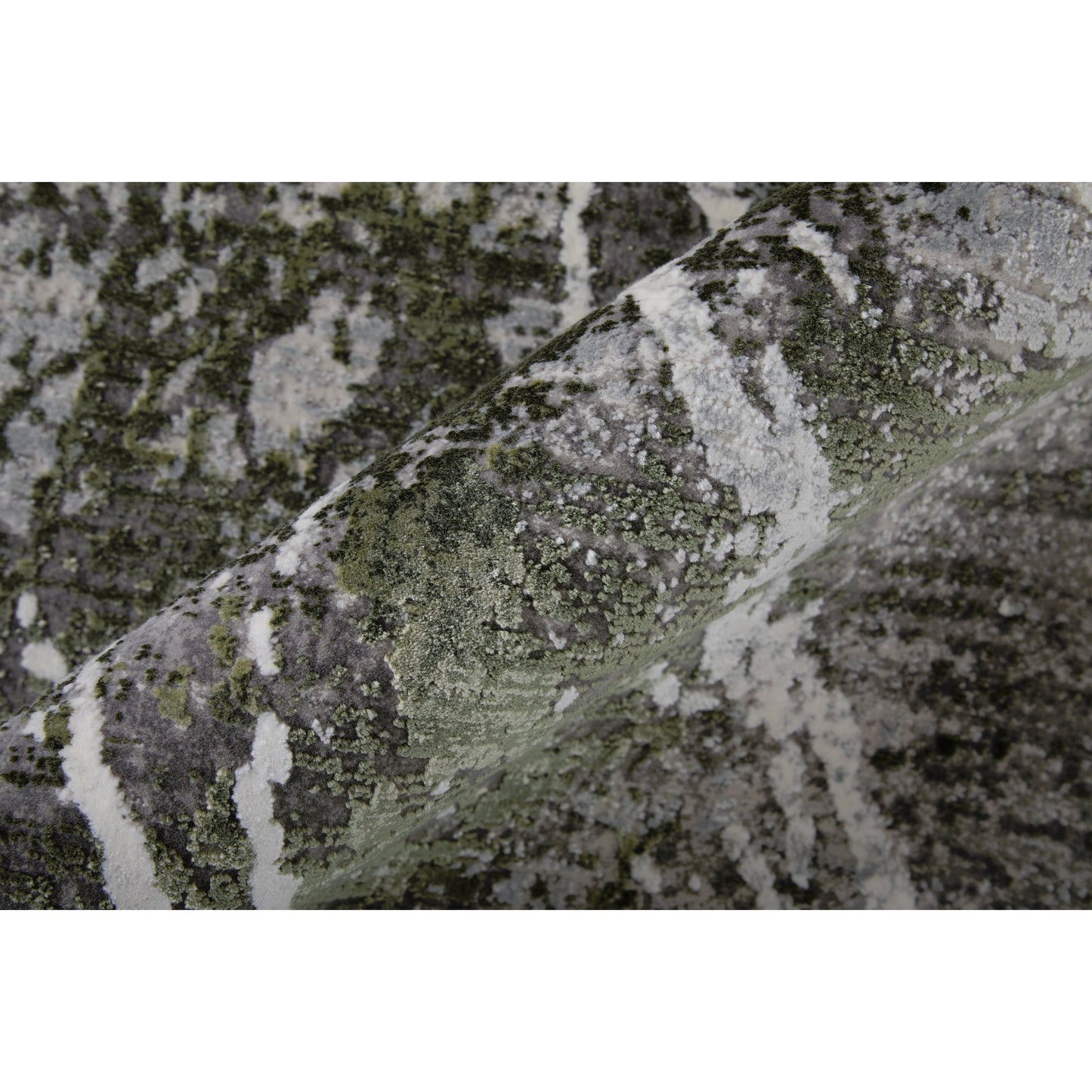 003 SI-2158690,SI-2158691,SI-2158692,SI-2158693,SI-2158694,SI-2158695,SI-2158696,SI-2158697,SI-2158698 | Closeup | Cadiz Rug - 86639N6F by Feizy in gray, green, taupe. Made from viscose, acrylic in a unique style.