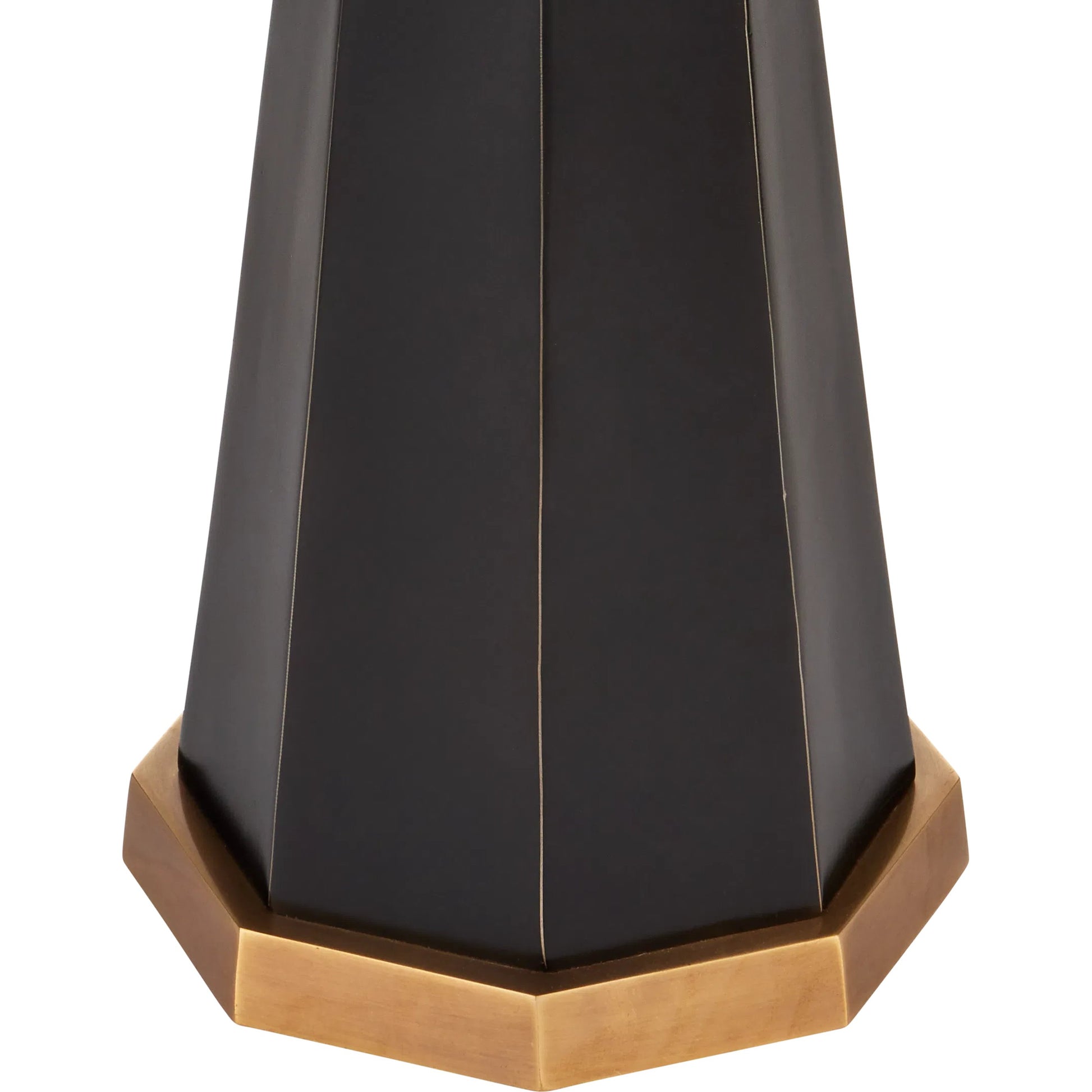 Gieves Floor Lamp by Currey and Company in black, bronze, antique brass. Made from stone, cast aluminum, brass in a modern style.