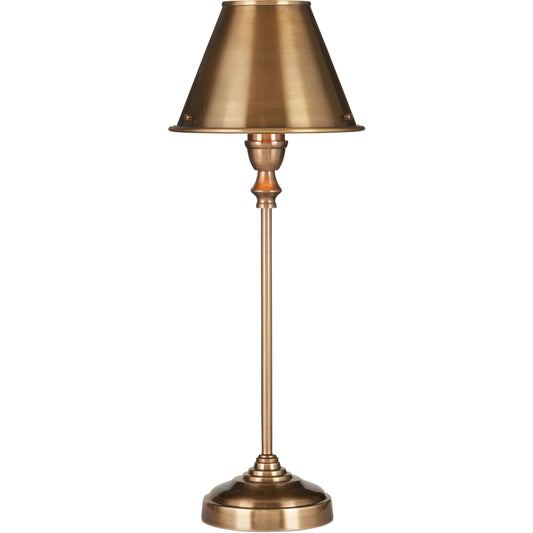Rowsay Table Lamp by Currey and Company in antique brass. Made from brass in a eclectic & global style.