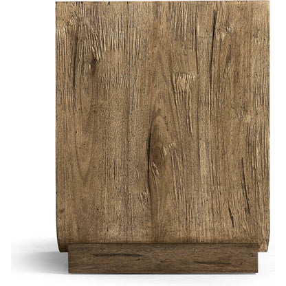 Stone Ridge Narrow Nightstand by Jonathan Charles in tully light acacia. Made from acacia veneer in a modern style.