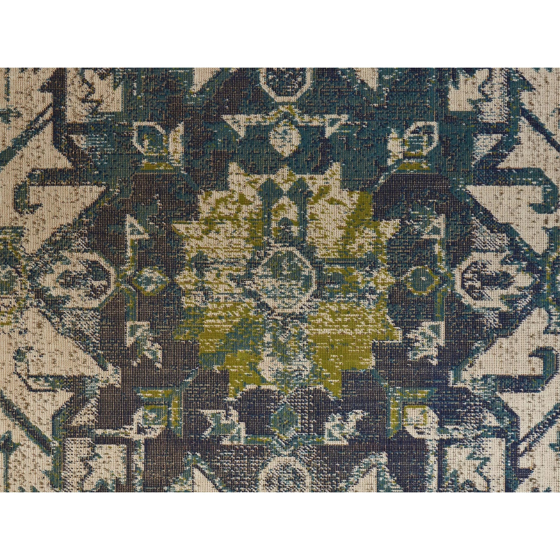 Foster Transitional Oriental Rug - 3760F by Feizy in blue, green, ivory. Made from polypropylene in a unique style.