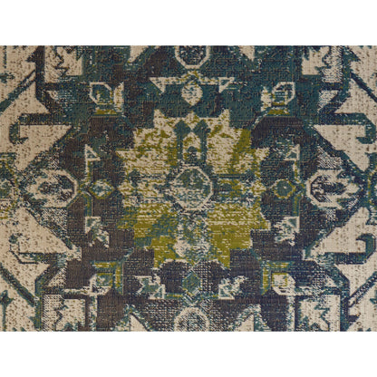 Foster Transitional Oriental Rug - 3760F by Feizy in blue, green, ivory. Made from polypropylene in a unique style.