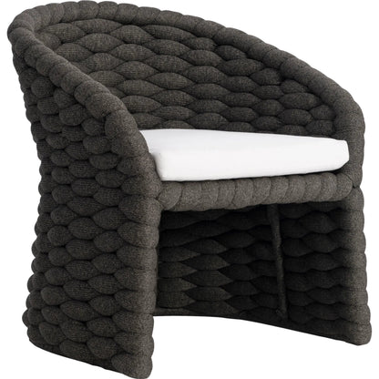 Salinas Arm Chair by Bernhardt in charcoal. Made from fabric in a unique style.