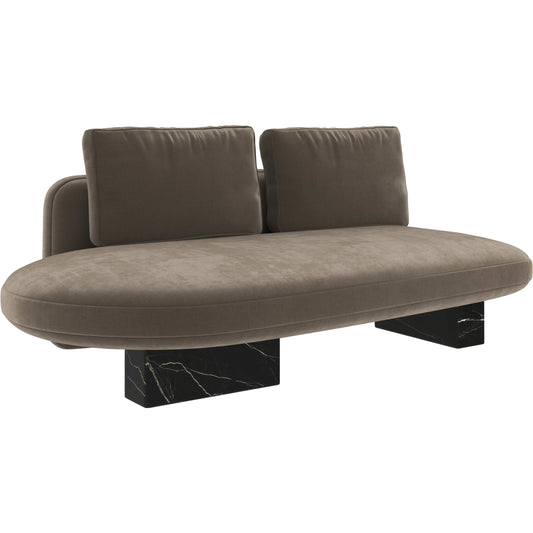 Overlap Armless Bumper by Caracole. Made from stone in a transitional style.