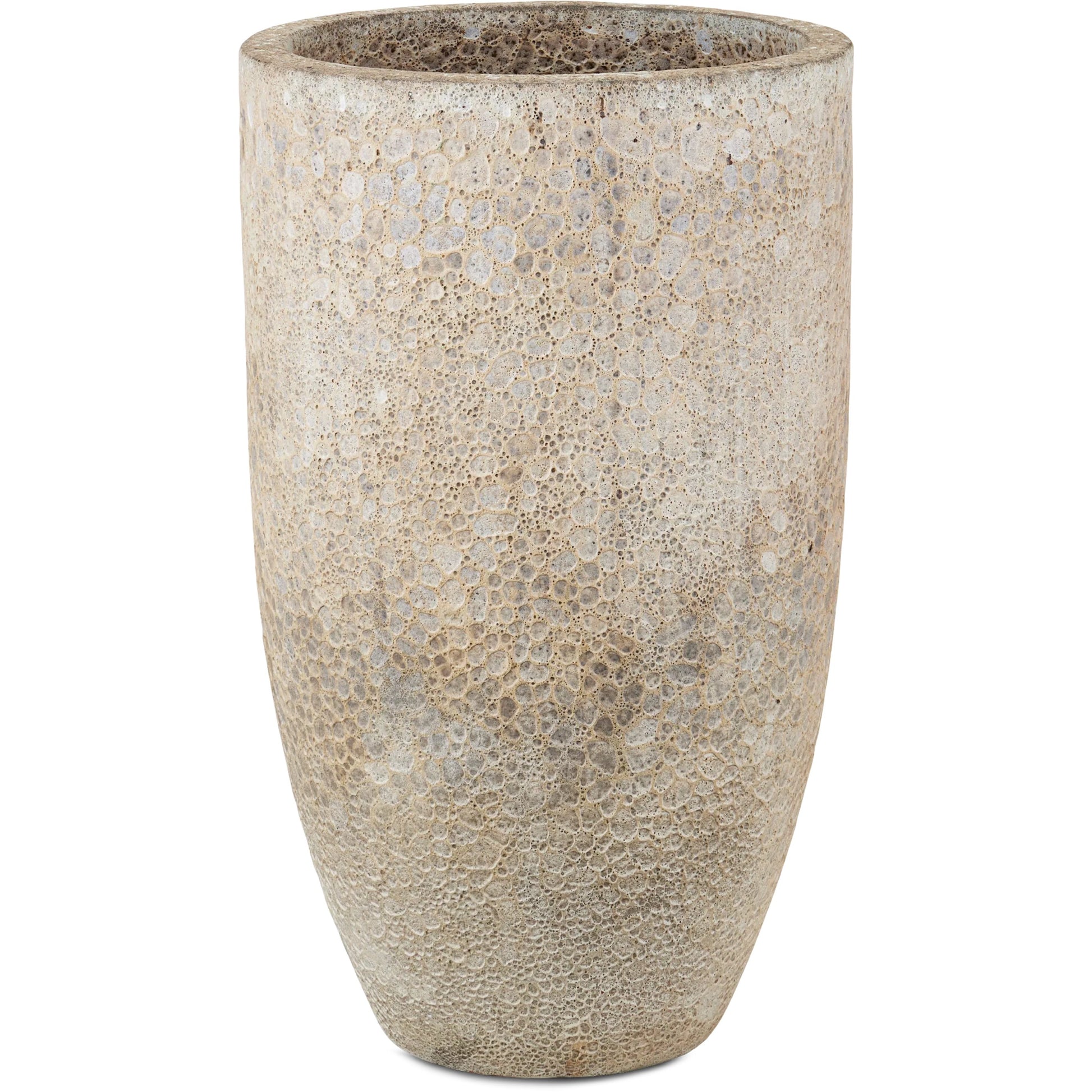 Elias Planter by Currey and Company in reactive black. Made from ceramic in a modern style.