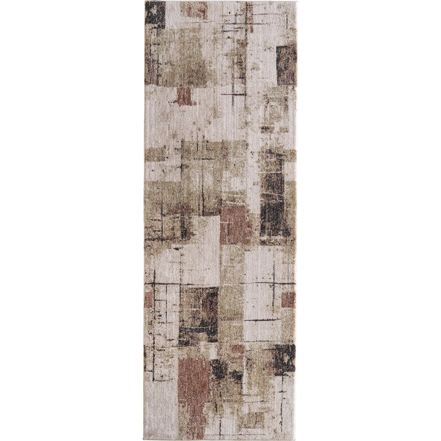 002 SI-2461743 | Primary Silo | Pearson PRS39STF Rug by Feizy in ivory, green, brown. Made from polyester in a unique style.
