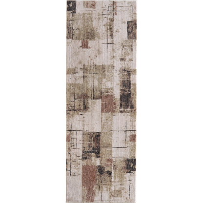 Pearson PRS39STF Rug by Feizy in ivory, green, brown. Made from polyester in a unique style.