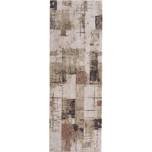 Pearson PRS39STF Rug by Feizy in ivory, green, brown. Made from polyester in a unique style.