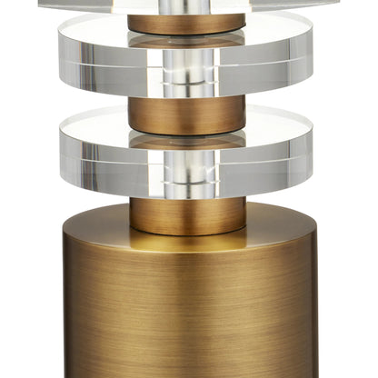 Shani Drinks Table by Currey and Company. Made from iron, optic crystal in a modern style.