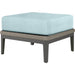 Marbella Outdoor Ottoman by Sunset West in graphite. Made from olefin rope in a modern style.