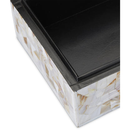 Uma Mother of Pearl Box Set by Currey and Company in natural. Made from mother of pearl in a modern style.