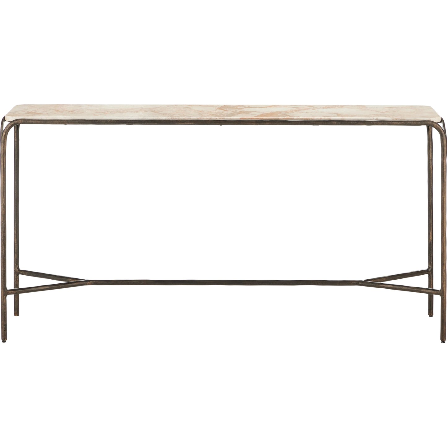 002 SI-2387005 | Additional Silo | Crema Console Table by Currey and Company in natural, bronze. Made from marble, iron in a modern style.