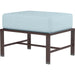 La Jolla Outdoor Ottoman by Sunset West in browns. Made from aluminum in a modern style.