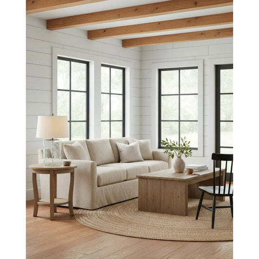 Oscar Table Lamp by Currey and Company in clear glass, brass. Made from glass, brass in a coastal style.