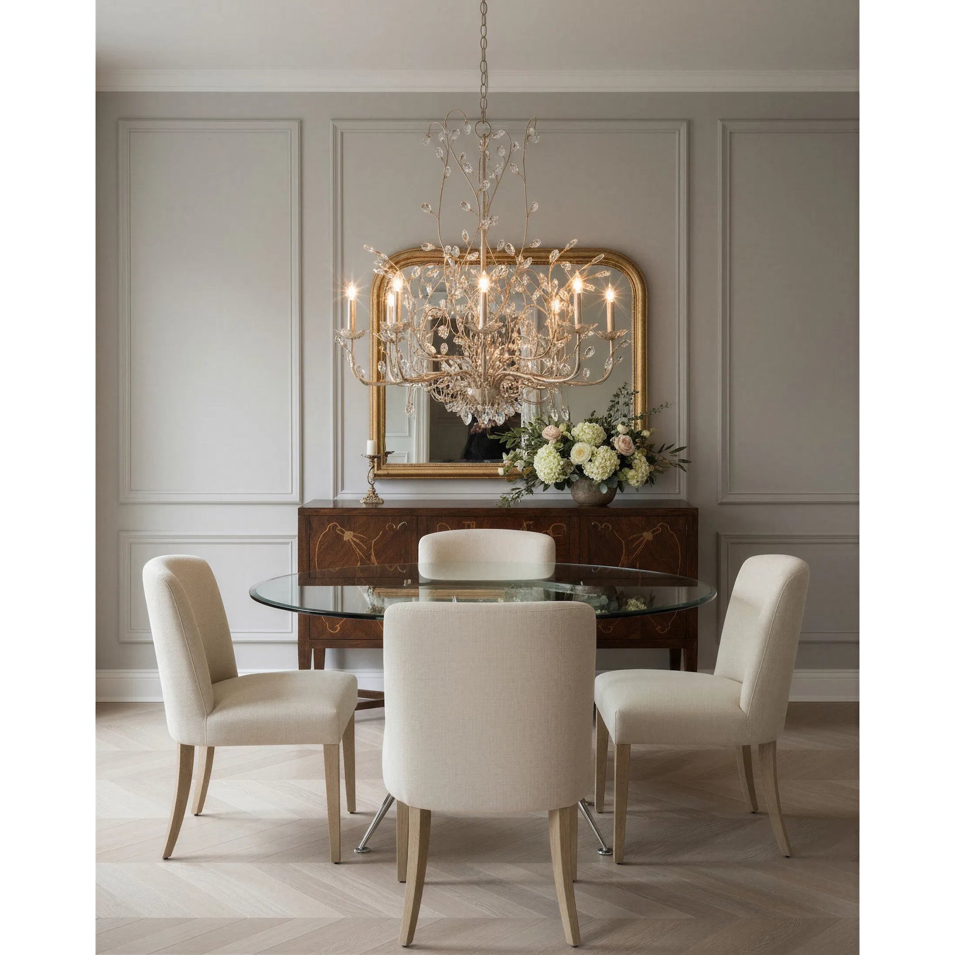 Crystal Bud Chandelier by Currey and Company. Made from unique in a traditional style.