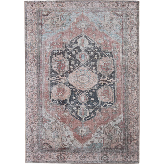 Percy Transitional Rug - 39ALF by Feizy in orange, brown, taupe. Made from polyester in a unique style.