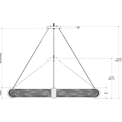 Portmeirion Chandelier by Currey and Company in satin black, abaca rope. Made from wrought iron, abaca rope in a coastal style.