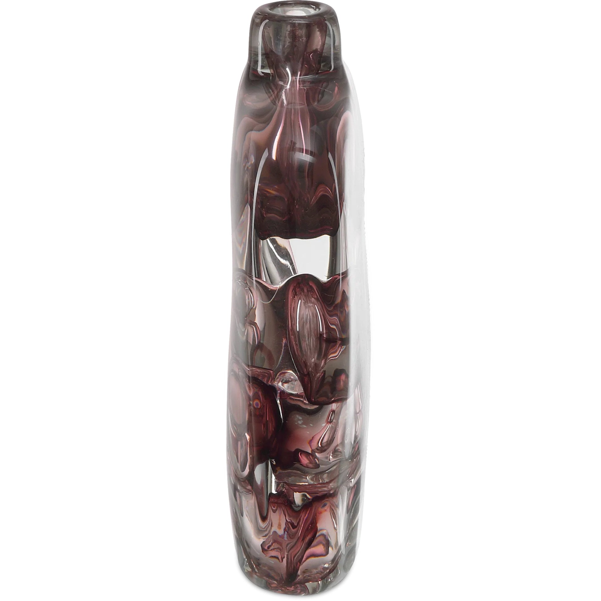Vicolino Vase by Currey and Company in clear, purple. Made from glass in a eclectic & global style.